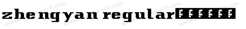 zhengyan regular字体转换